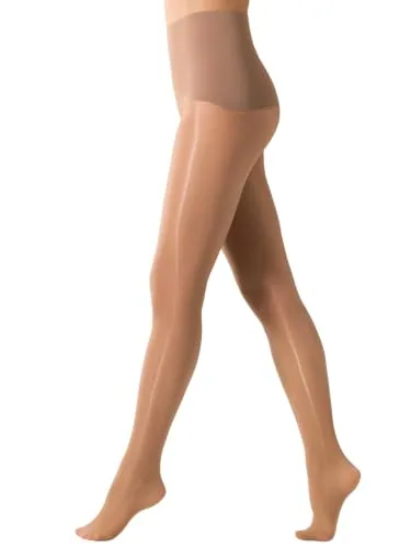 15D Control-Top Shimmer Tights, Brown