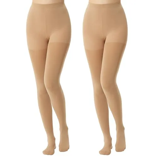 120D Control-Top Thermal Tights, Suntan