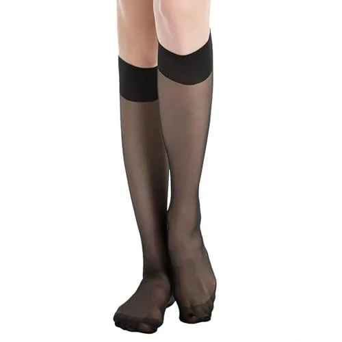 Knee Highs, 12 Pairs III, Black