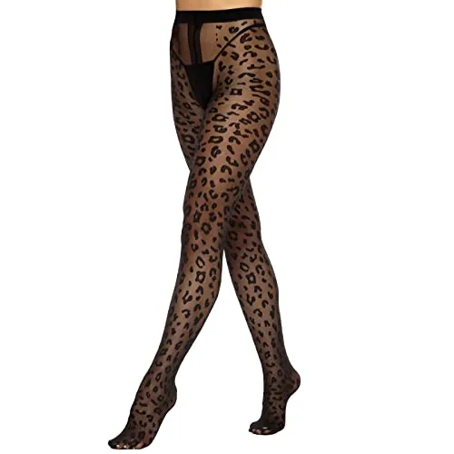 Sheer-to-Waist Pantyhose, 30d -leopard