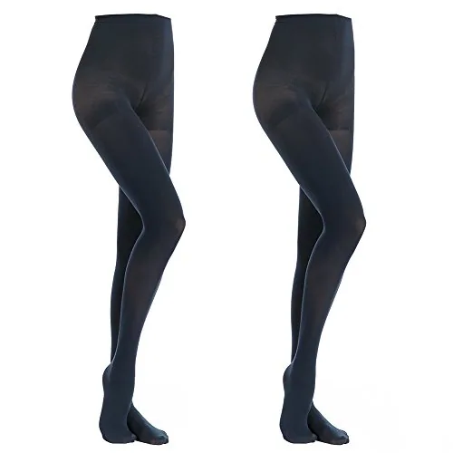 70D Control-Top Opaque Tights, 6 Pairs III, Navy Blue