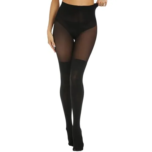 High-Waist Thigh Highs, Black