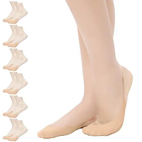 Toe Toppers, 6 Pairs III, 6 Beige