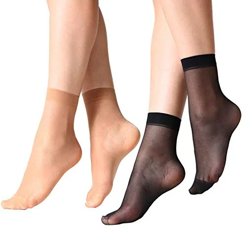 Ankle Socks, 12 Pairs V, Natural / Black