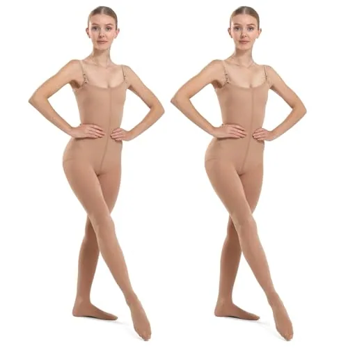 40D Convertible Dance Tights, 2 Pairs, Light Suntan