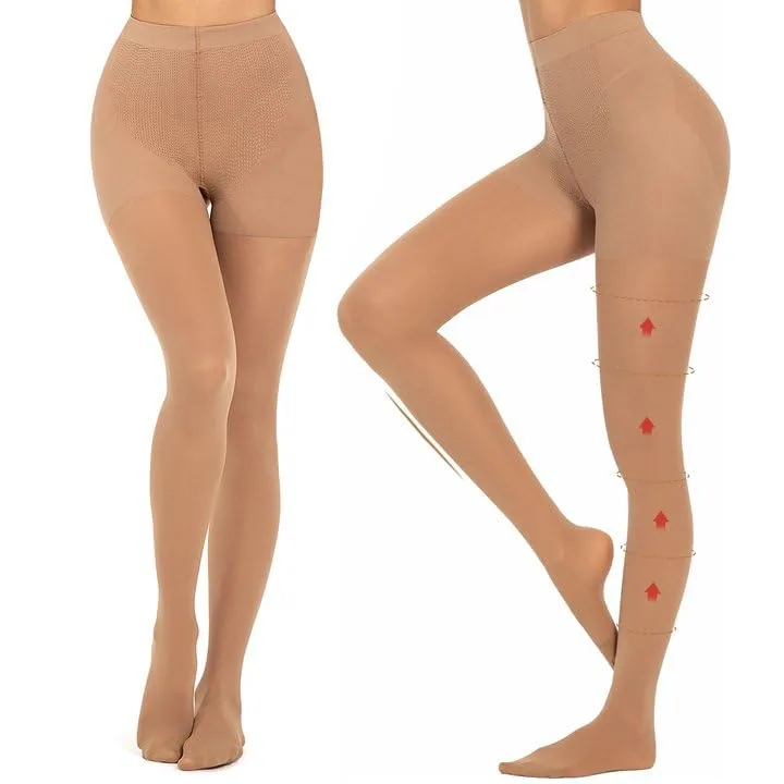 50D Control-Top Support Pantyhose, 2 Pairs, Natural