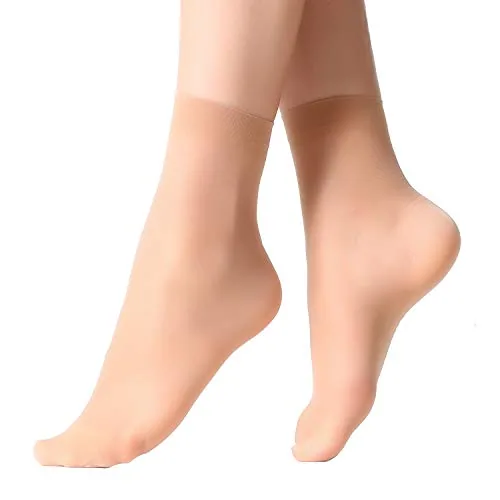 Ankle Socks, 12 Pairs V, Natural