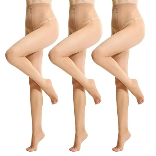 10D Sheer-to-Waist Toeless Pantyhose, Natural Nude