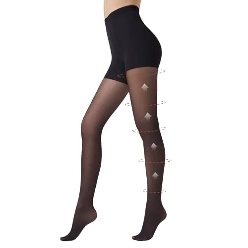 30D Control-Top Support Pantyhose II, Black