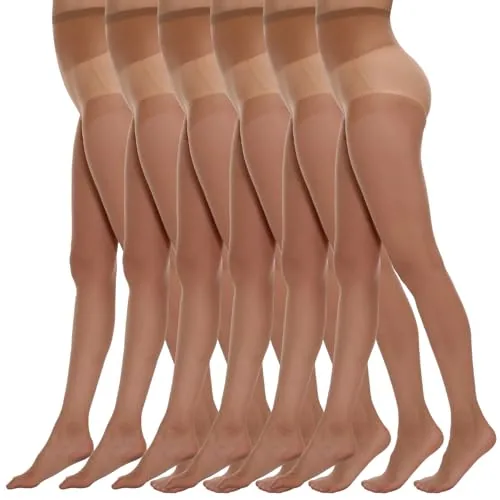 20D High-Waist Sheer Pantyhose III, Brown