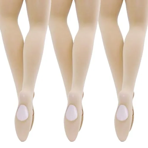 40D Convertible Dance Tights, 3 Pairs II, Nude