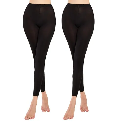 80D Footless Tights, Black